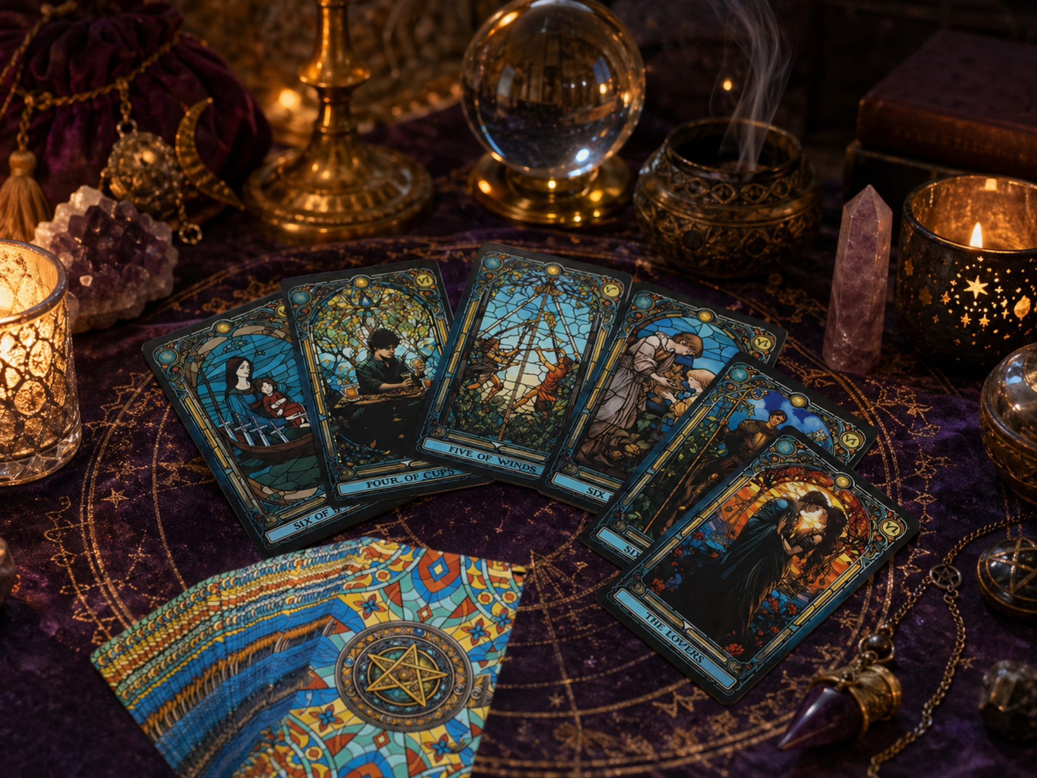 Jeu de tarot et oracle